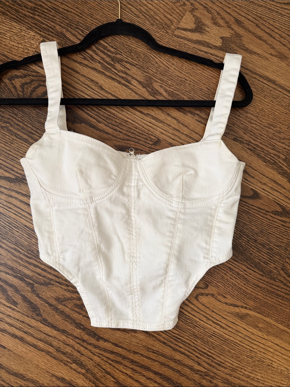 ZARA white bustier top